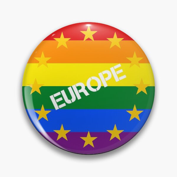 Item preview, EU stars on rainbow European flag designed and sold by GeogDesigns.