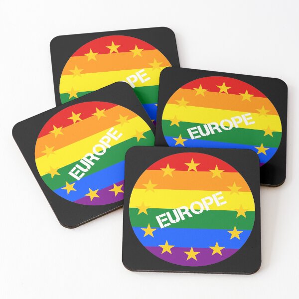 Item preview, EU stars on rainbow European flag designed and sold by GeogDesigns.