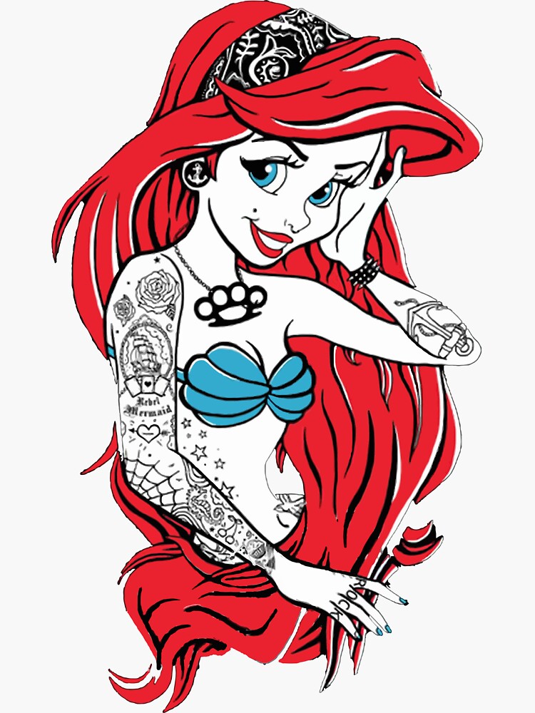 Punk Ariel With Tattoo Gages Bandanna Sticker Decal Outdoor Sports Dkfactory Skateboarding Longboarding