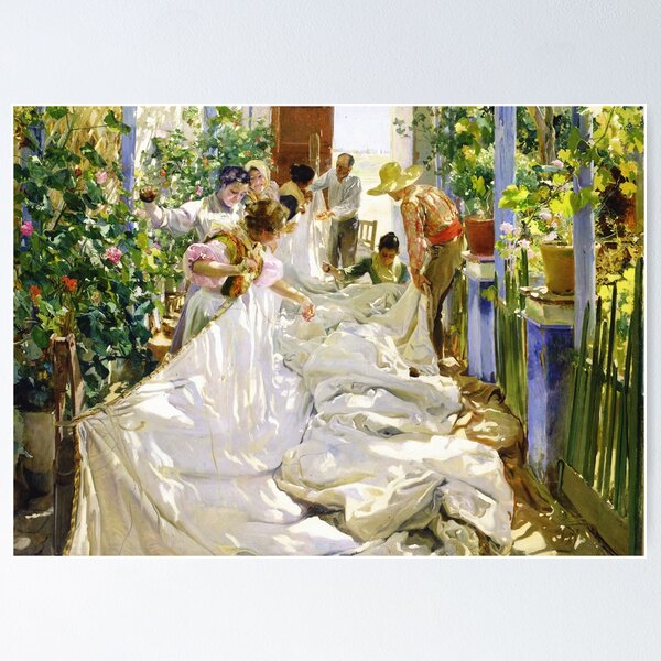 Item preview, Joaquin Sorolla y Bastida - Sewing the sail 1896 designed and sold by DejaVuStudio.