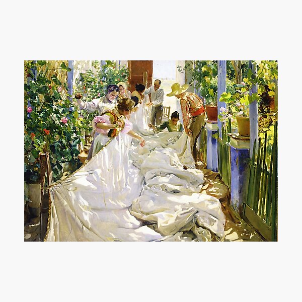 Item preview, Joaquin Sorolla y Bastida - Sewing the sail 1896 designed and sold by DejaVuStudio.
