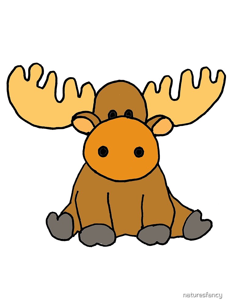 Funny Baby Moose Cartoon Kids T Shirt By Naturesfancy Redbubble