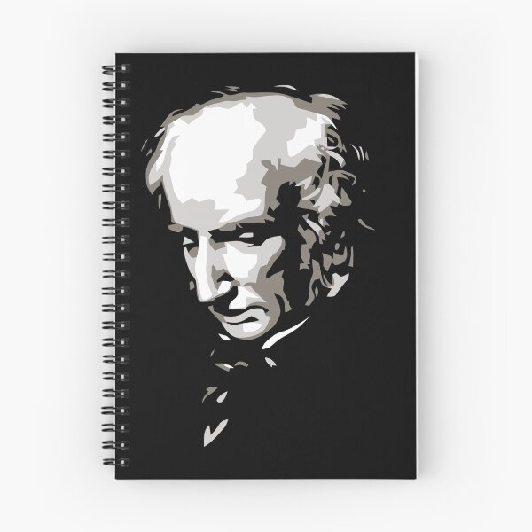Item preview, William Wordsworth black and white silhouette art designed and sold by aapshop.