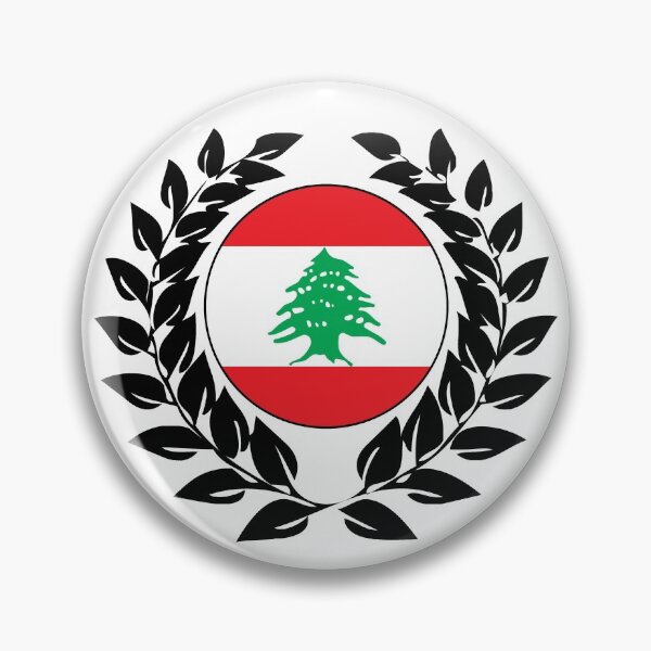 Item preview, Lebanon Lebanese flag flag laurel wreath designed and sold by GeogDesigns.
