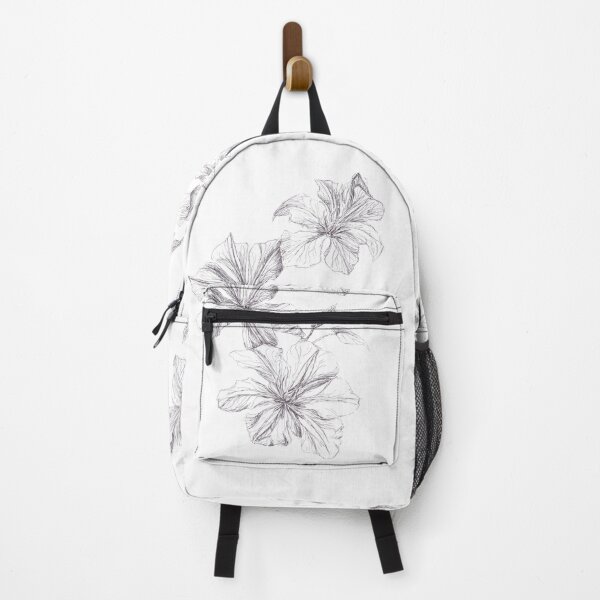 Item preview, Clematis Black & White Illustration designed and sold by cloudyskyinmay.