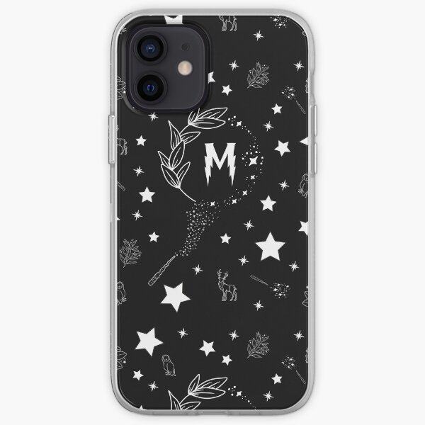 Lettre M avec magie et étincelles Coque souple iPhone