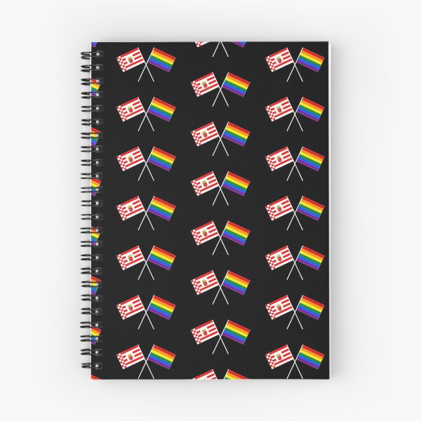 Item preview, Bremen rainbow flag, crossed banner flag designed and sold by GeogDesigns.