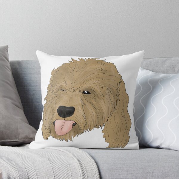 Item preview, Cute golden golden doodle wink  designed and sold by GnomelyDragon.