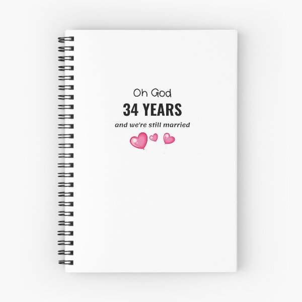Item preview, 34th Wedding Anniversary Funny Gift for Him or Her designed and sold by TheGreekGuy.