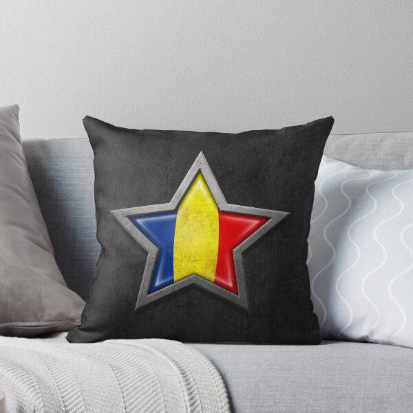 Item preview, Romanian Flag Inside of an Aged and Scratched Star designed and sold by JeffBartels.