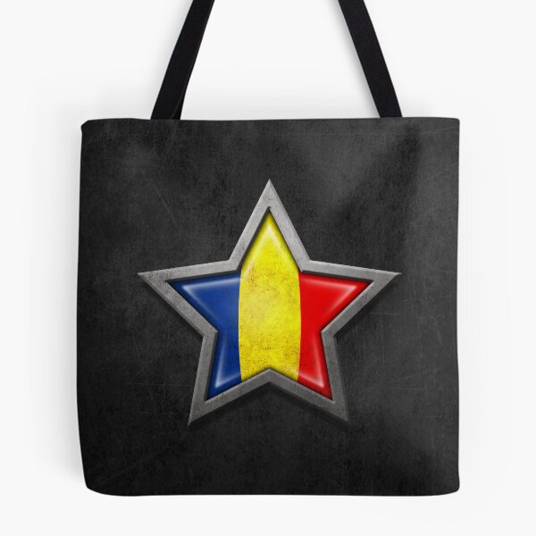 Item preview, Romanian Flag Inside of an Aged and Scratched Star designed and sold by JeffBartels.
