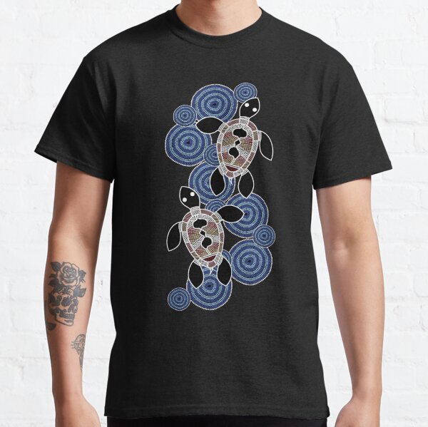 Authentic Aboriginal Art - Sea Turtles Classic T-Shirt