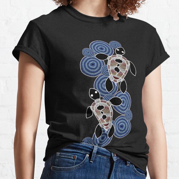 Authentic Aboriginal Art - Sea Turtles Classic T-Shirt