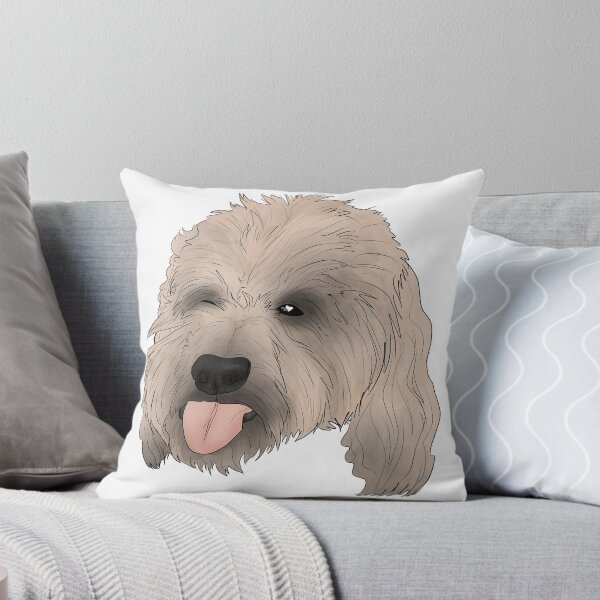 Item preview, Cute cream golden doodle wink  designed and sold by GnomelyDragon.