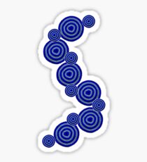Aboriginal Art - Water Holes Blue Sticker
