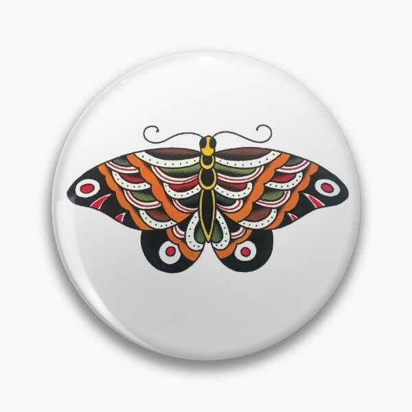Item preview, Traditional Large Butterfly Tattoo Design designed and sold by FOREVER TRUE TATTOO.