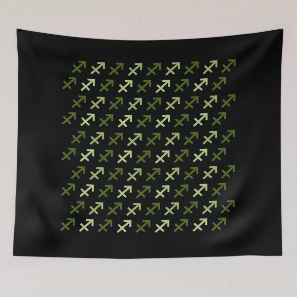 Item preview, Light green sagittarius sign, astrology zodiac symbol black background designed and sold by Stéphane  Thirion.