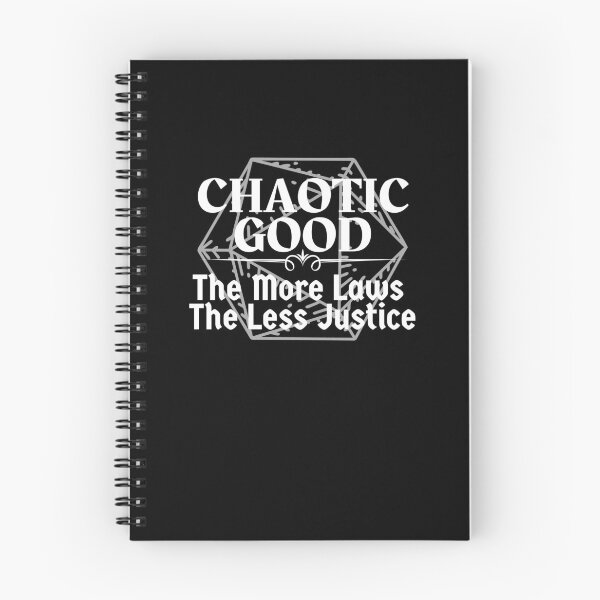 Item preview, "Chaotic Good - The More Laws, The Less Justice" DnD Character Alignment Print designed and sold by ToplineDesigns.