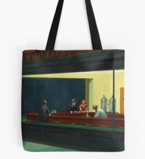Vintage Edward Hopper Nighthawks Diner Tote Bag