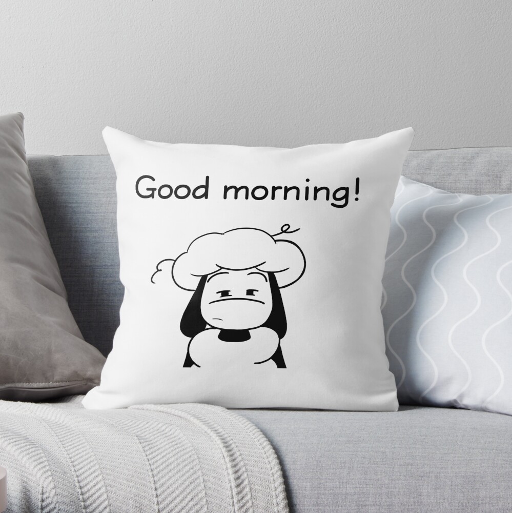 I wish you a good morning! Throw Pillow