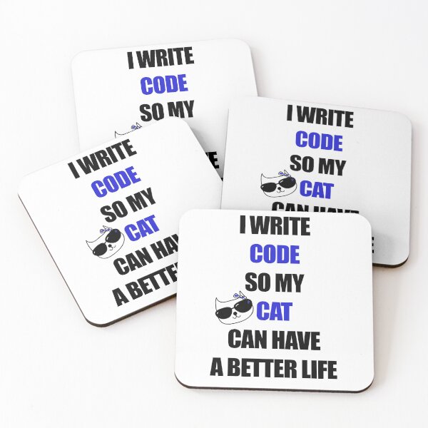 Item preview, Copy of I write code so my cat can have a better life designed and sold by yoshra.