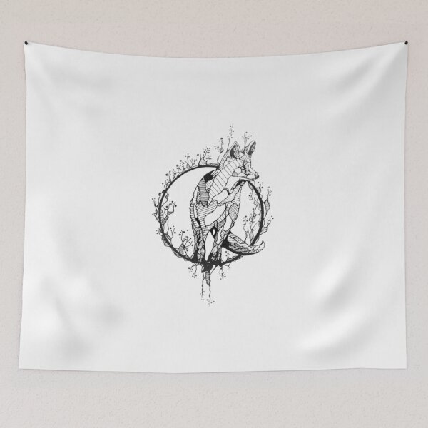 Item preview, Fox geometric art drawing designed and sold by artjojo.