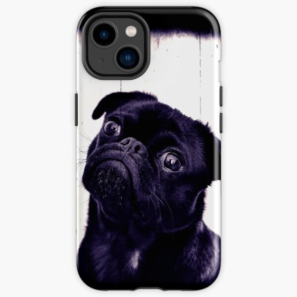 Black Pug Dog Portrait iPhone Tough Case
