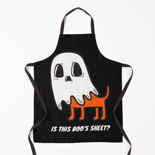 Item preview, Is This Boo's Sheet? Spooky Halloween Ghost Dog (Dark Background, White Text). Funny Pun for Boo Sheet designed and sold by JellyBeenzz.