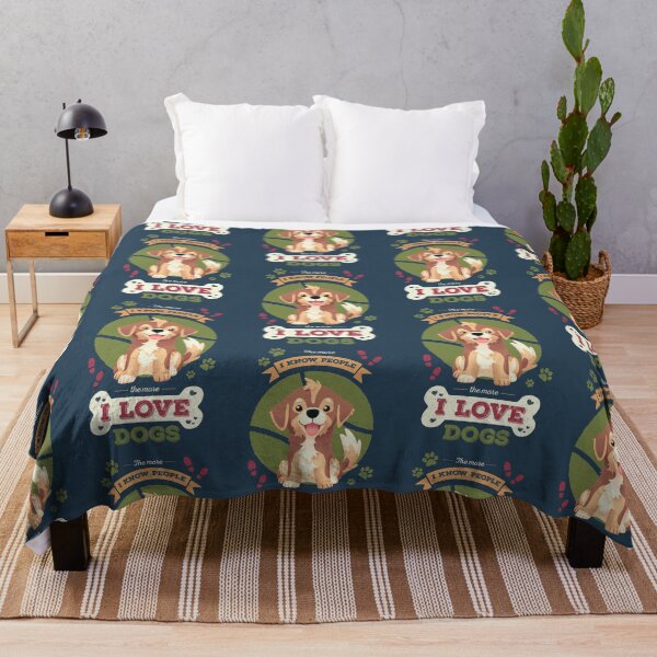 Item preview, The More I Know People // I Love Dogs, Funny Quote, Puppy, Adopt Don't Shop designed and sold by Geekydog.