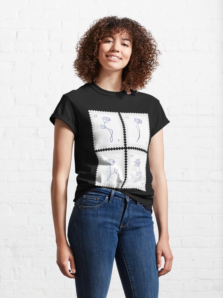 Alternate view of BTS Love Yourself Her Stamp Classic T-Shirt