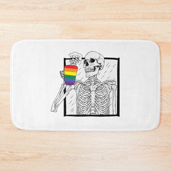 Item preview, SKELETON DRINKING COFFEE LGBT designed and sold by TALIA-ETHER.