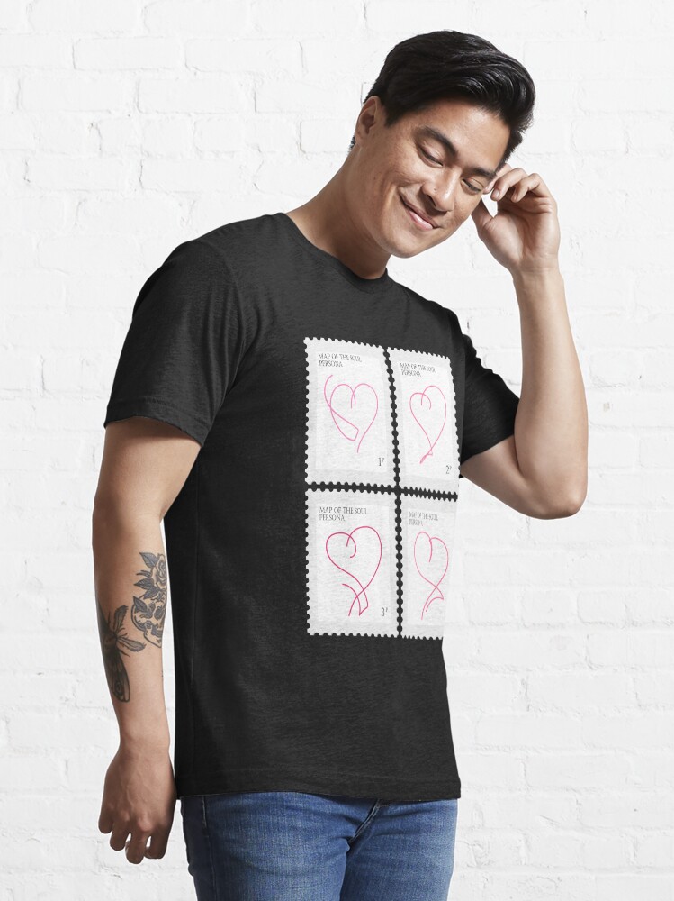 Alternate view of BTS Map of the Soul Persona Stamp Essential T-Shirt