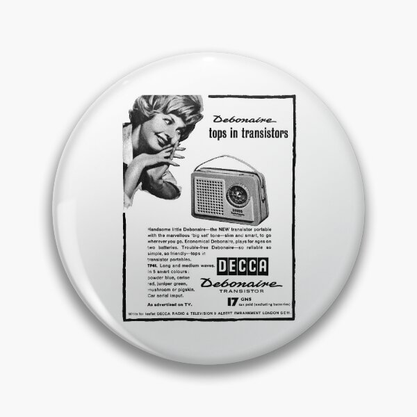 Item preview, DECCA DEBONNAIRE TRANSISTOR RADIO - ADVERT designed and sold by ThrowbackAds.