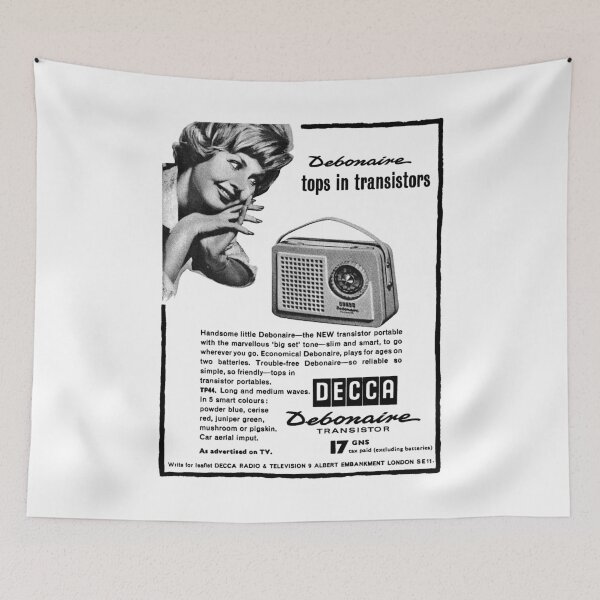 Item preview, DECCA DEBONNAIRE TRANSISTOR RADIO - ADVERT designed and sold by ThrowbackAds.