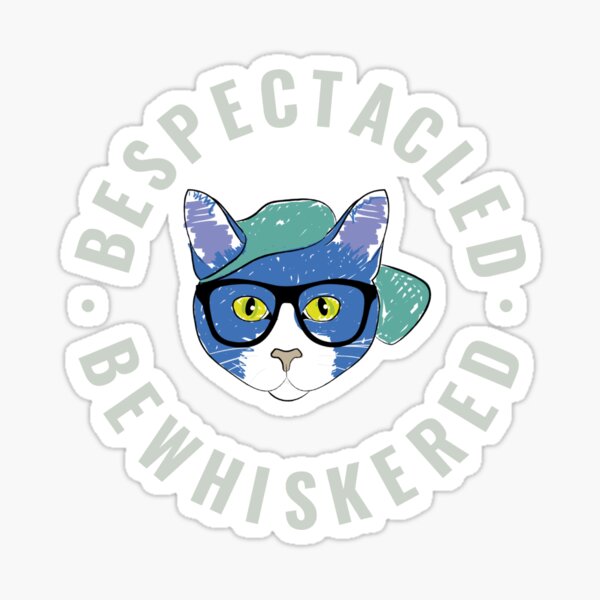 Item preview, Bespectacled, bewhiskered. Cat. designed and sold by Jajamon.