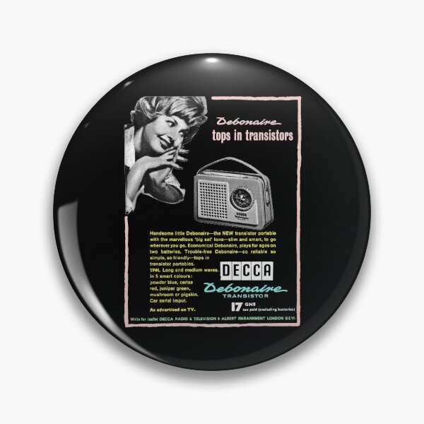 Item preview, DECCA DEBONNAIRE TRANSISTOR RADIO - ADVERT designed and sold by ThrowbackAds.