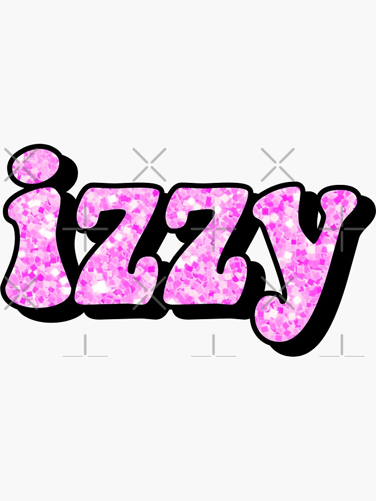 "aesthetic hot pink glitter izzy name" Sticker by STAR10008 | Redbubble