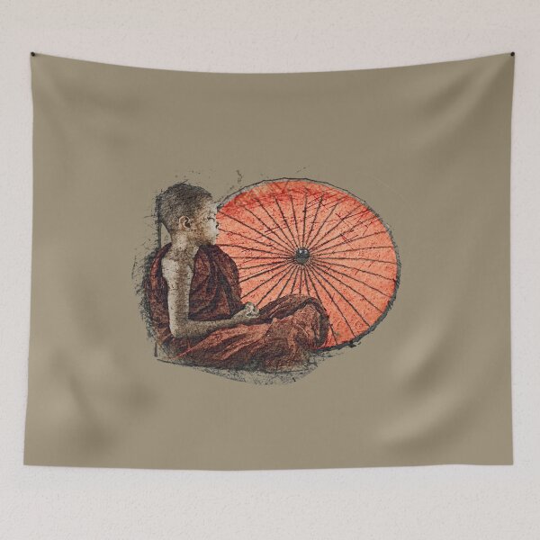 Item preview, Meditating Boy Monk designed and sold by Rajat Kharkwal.