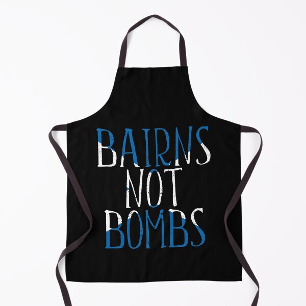Item preview, BAIRNS NOT BOMBS, Scottish Independence Saltire Flag Text Slogan designed and sold by MacPean.