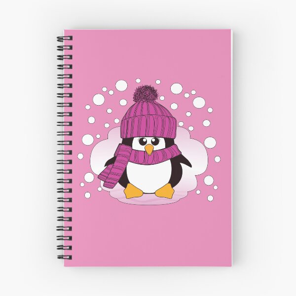 Artikelvorschau, Weihnachtspinguin mit rosa Mütze und Schal entworfen und verkauft von Krimbles.