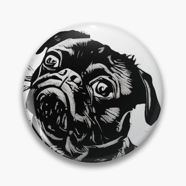 Item preview, Black Pug Dog Portrait designed and sold by Ribsa.