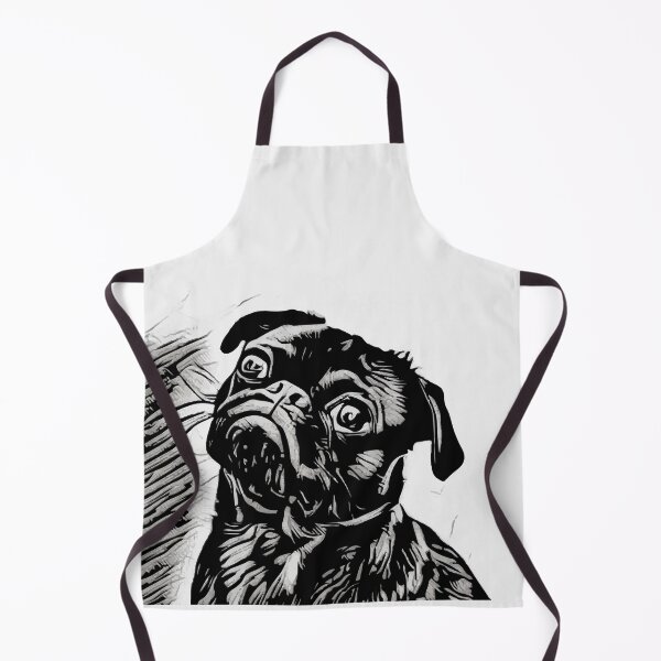 Item preview, Black Pug Dog Portrait designed and sold by Ribsa.