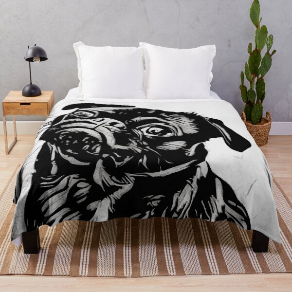 Item preview, Black Pug Dog Portrait designed and sold by Ribsa.