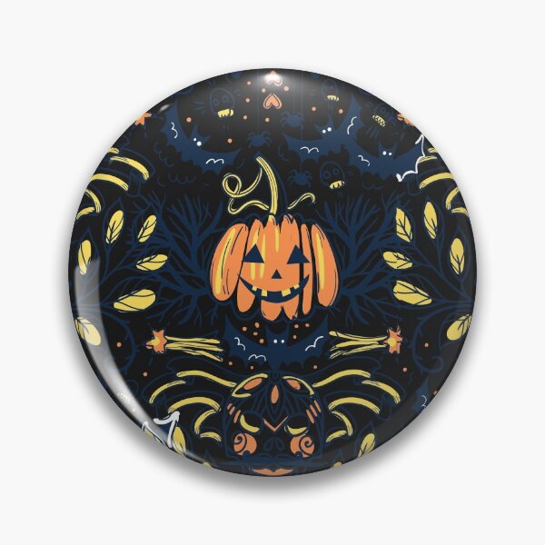 Item preview, Halloween Skulls pattern - Pumpkin Smile pattern - Jack O'Lantern - Season of the Witch pattern designed and sold by UN-labelledGirl.
