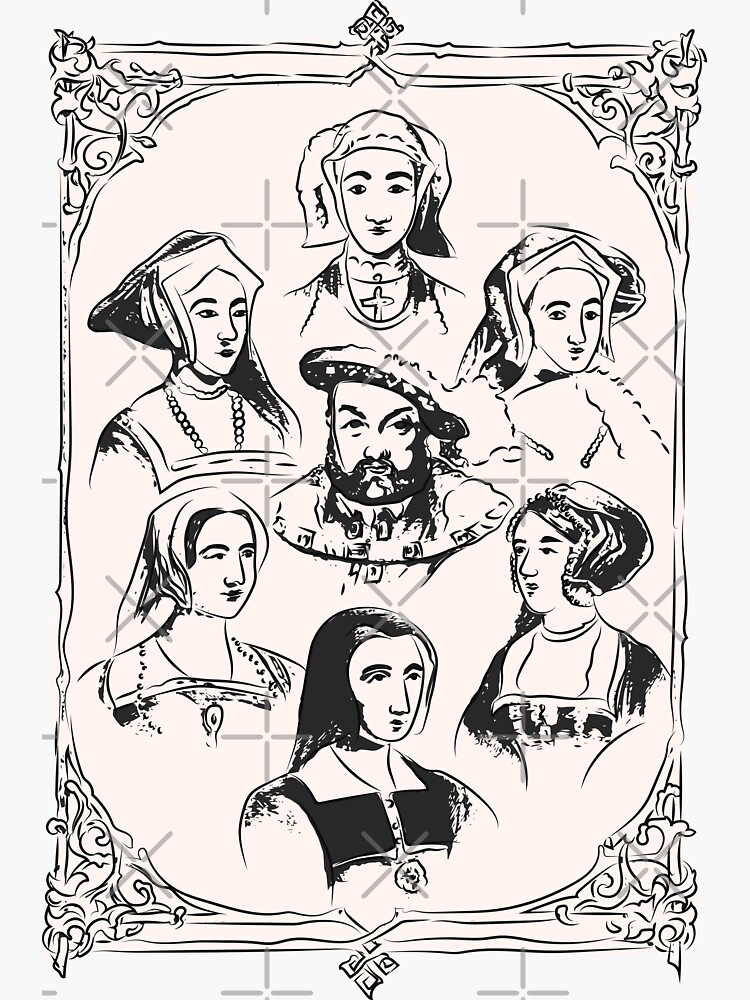 Henry Viii And Wives Sticker For Sale By Vixfx Redbubble 7481