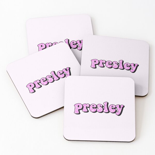 Item preview, aesthetic hot pink glitter presley name designed and sold by STAR10008.