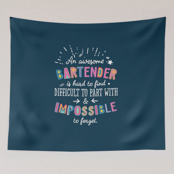 Item preview, An awesome Bartender Gift Idea - Impossible to Forget Quote designed and sold by betternotes.