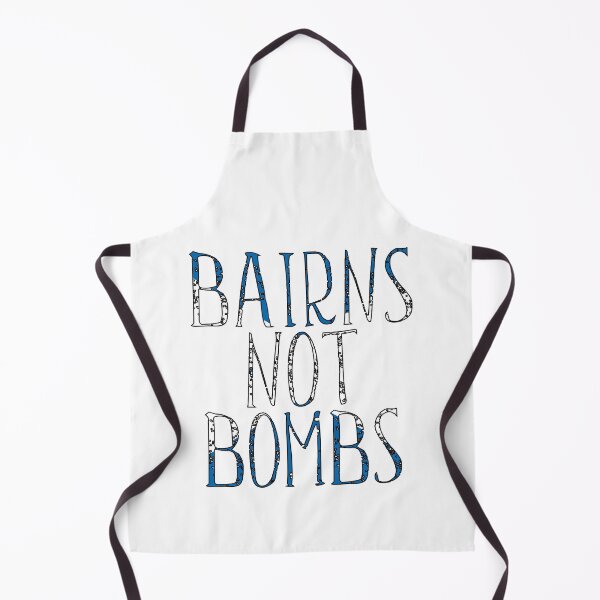 Item preview, BAIRNS NOT BOMBS, Scottish Independence Saltire Flag Text Slogan designed and sold by MacPean.