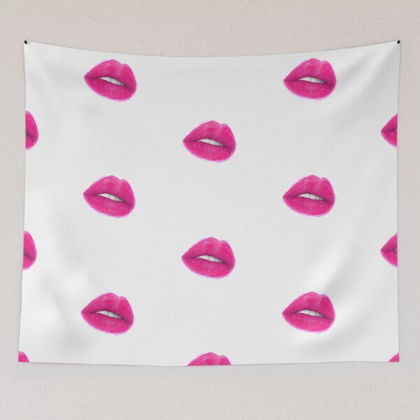 Item preview, Magenta Slanted Thick Lips Watercolor Painting designed and sold by javes93.