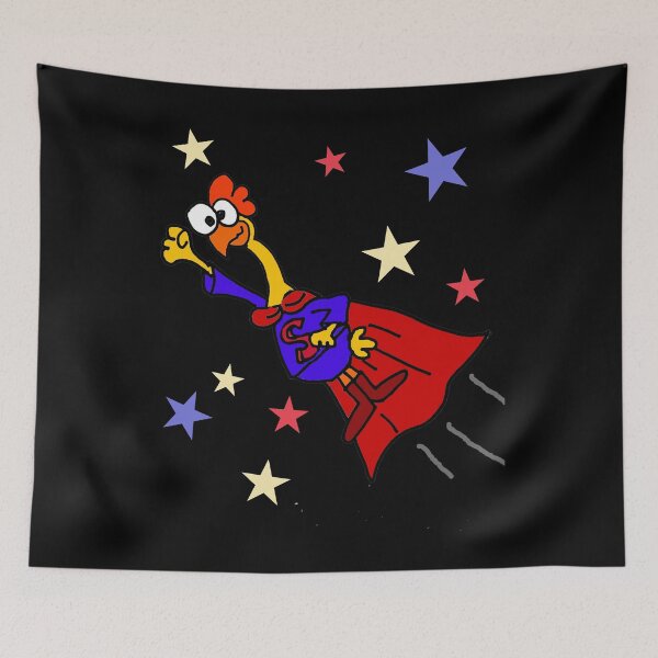 Item preview, Funny Rubber Chicken Superhero Cartoon designed and sold by Nature's Fancy.